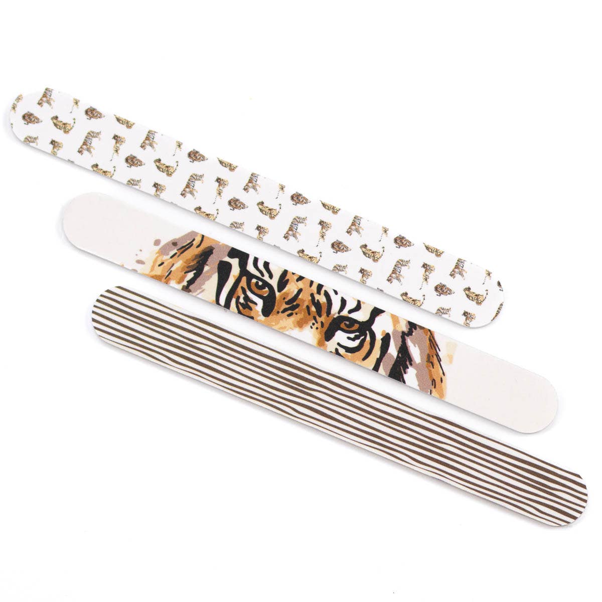 Tiger Love Nail Files   Cream/Brown/Black   7x1x.16