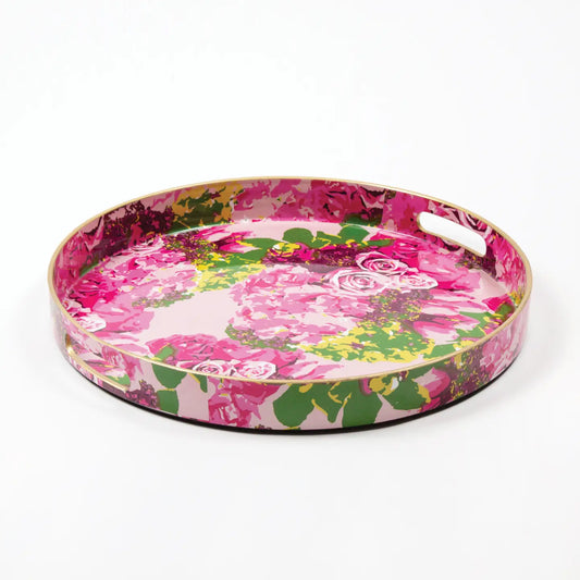 Rose Garden Round Tray