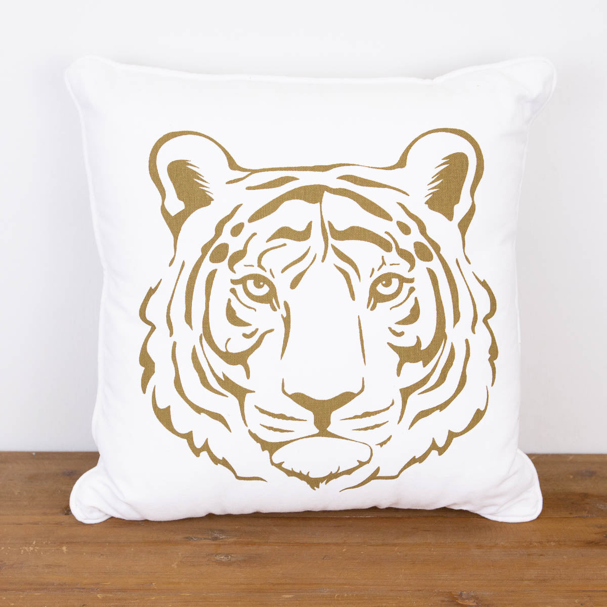 Tiger Pillow in Soft Gold