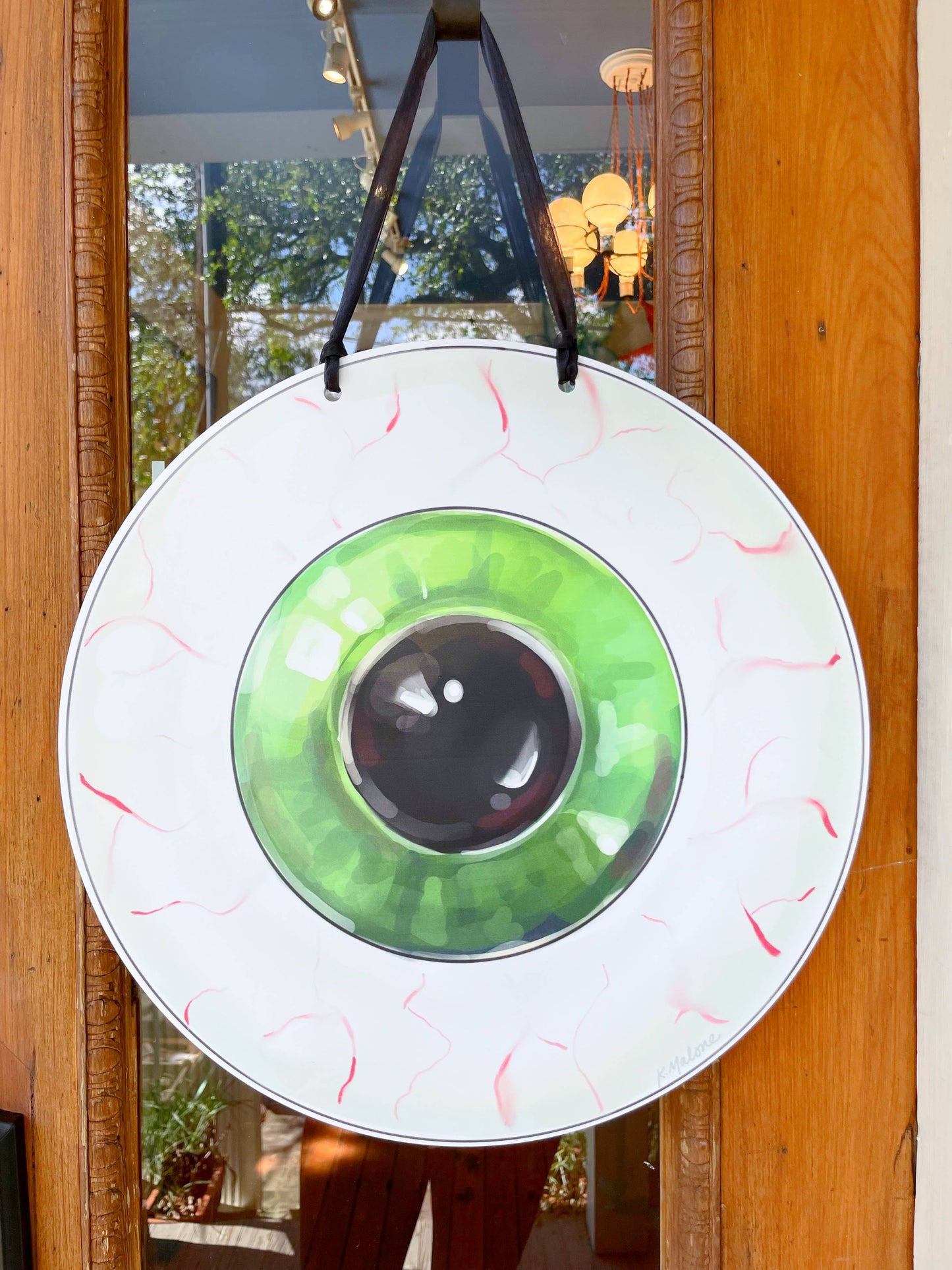 Spooky Eyeball Door Hanger - Halloween Outdoor Decor