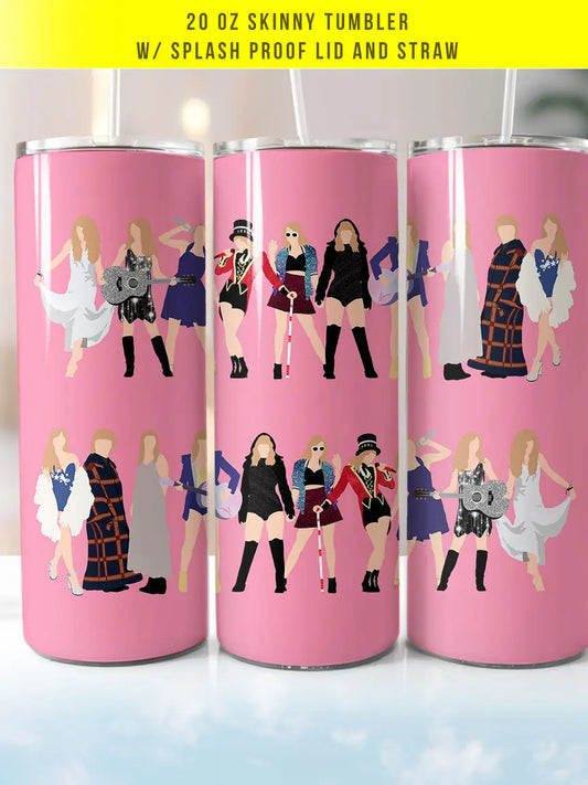 Taylor Swift Eras Inspired Outfits 20oz Skinny Tumbler