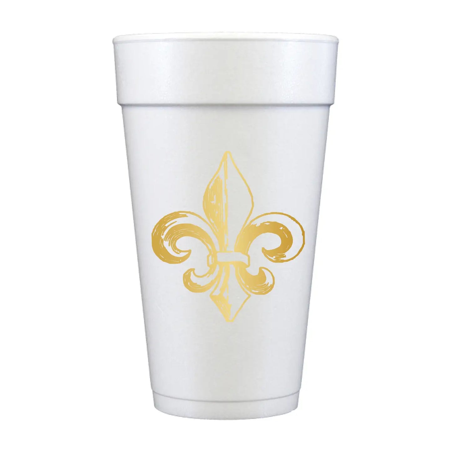 Fleur De Lis Foam Cups