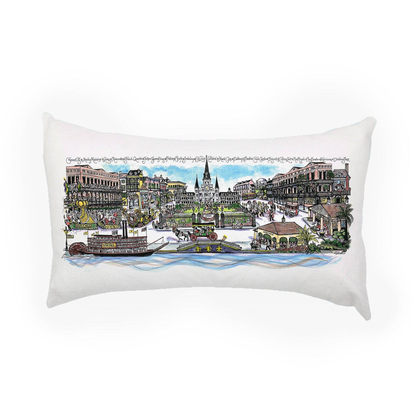 Linda Theobald "New Orleans, Louisiana" Pillow