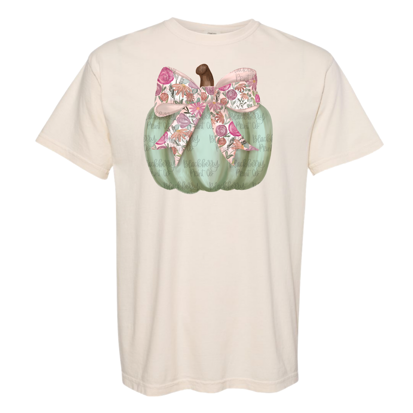 Floral Bow Pumpkin Comfort Colors Tee