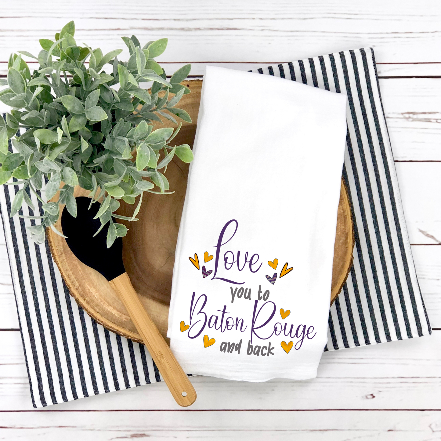 Love Baton Rouge Kitchen Towel