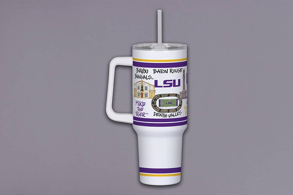 LSU 40oz Tumbler w/ Handle