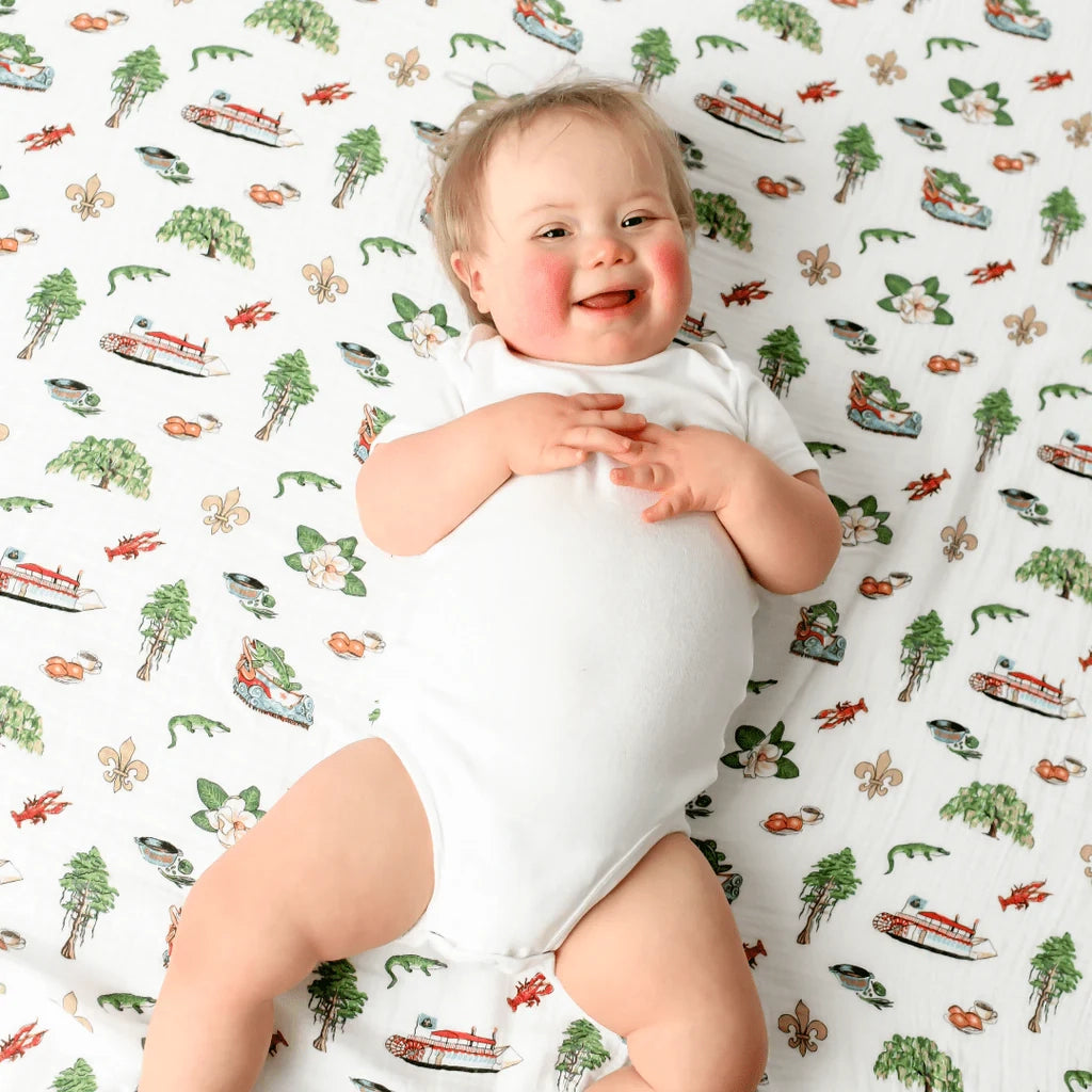 Louisiana Baby Swaddle Blanket (Unisex)