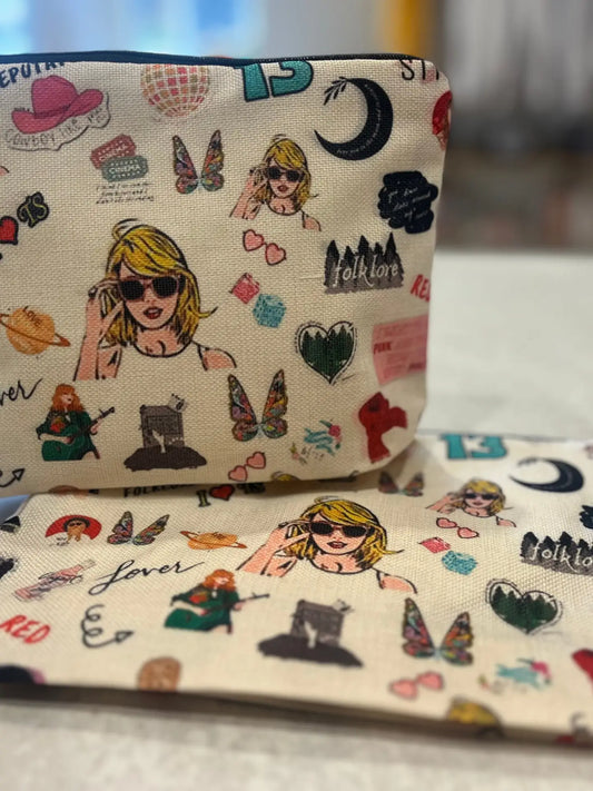 Taylor Swift Album Icons Cosmetic Bag