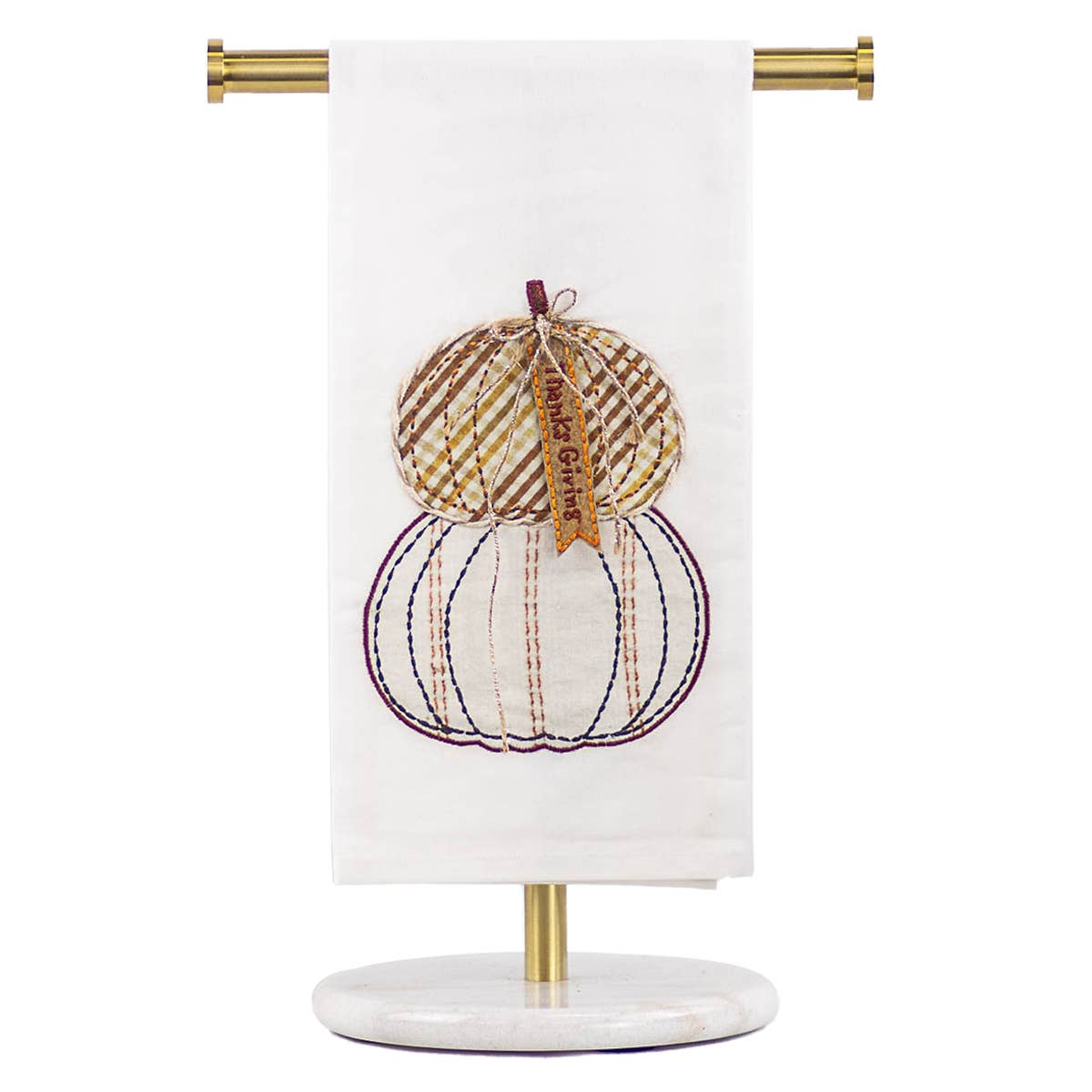 Thanksgiving Pumpkin Hand Towel   White/Multi   20x28