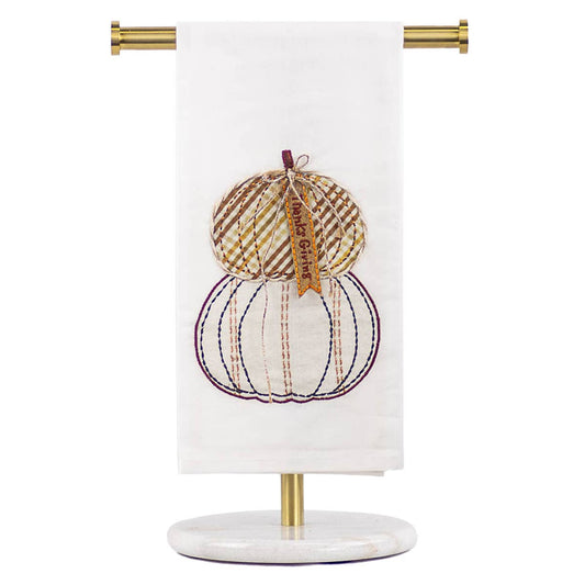 Thanksgiving Pumpkin Hand Towel   White/Multi   20x28