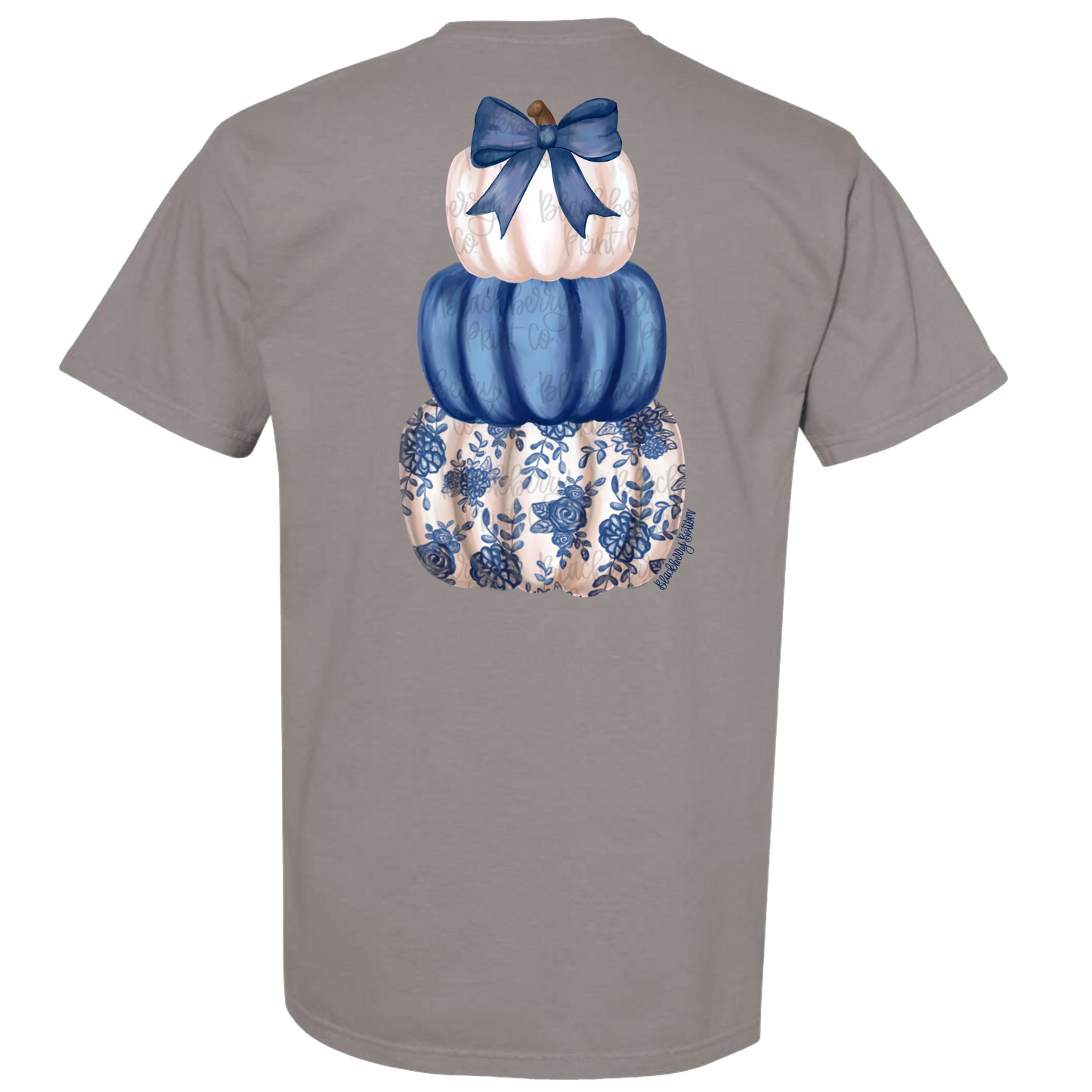 Blue Willow Pumpkin Stack Comfort Colors Tee